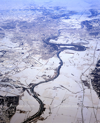 Missouri River, Offutt Air Force Base, AFB, Omaha, Fields