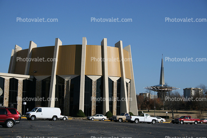 Mabee Center, Prayer Tower, cars