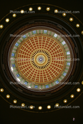 Looking-up, Rotunda, State Capitol building, Round, Circular, Circle