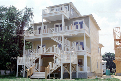 Stairs, Staircase, Balcony, Home, House, Mansion, single family dwelling unit, building