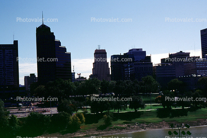 downtown skyline, buildings, 22 October 1993