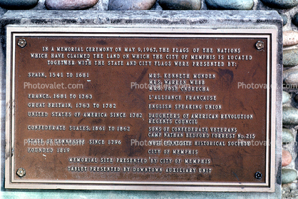 Bronze Plaque, marker, memorial, 22 October 1993