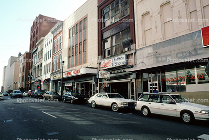Cars, automobile, vehicles, stores, shops, buildings, 23 October 1993