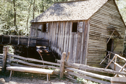 Waterwheel, mill, millhouse, water wheel, building, water power, John Cable Grist Mill, Cades Cove