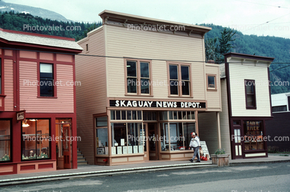 Skagway News Depot, buildings, shops