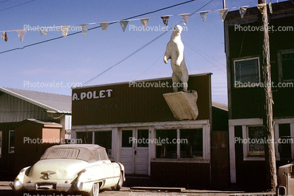 A. Polet, Polar Bear, Convertible Car, Dusty automobile, vehicles, Nome,  July 1969