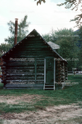 Moor's Cabin 1888, Skagway, Log Cabin, May 1991