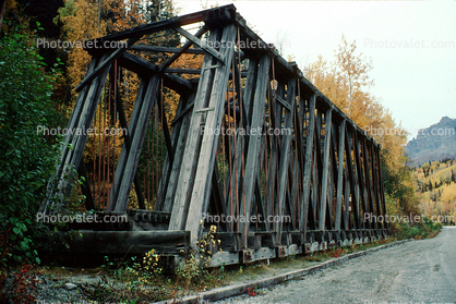 Wooden Trestle Bridge, Chickaloon Railroad, Matanuska-Susitna Borough
