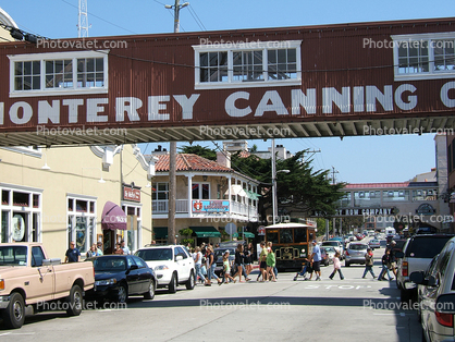 Cannery Row, Covered Bridge, cars, bus