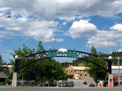 town of, Weed, Siskiyou County, arch