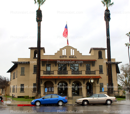 City Hall, building, Patterson, Stanislaus County, Cars, automobiles, vehicles