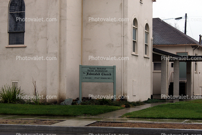 United Methodist, United Presbyterian, the Federated Church, building, Patterson, Stanislaus County