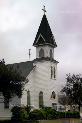 Saint James Lutheren Church, Steeple, City of Newman, Stanislaus County