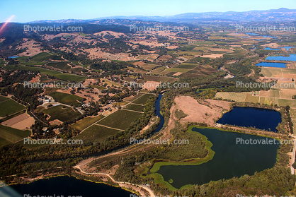 farmfields, vineyards, Alexander Valley, Sonoma County