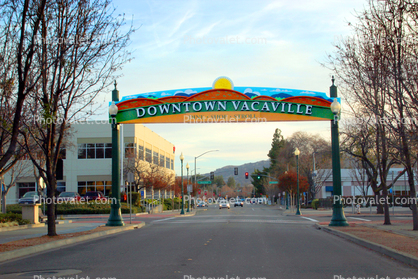 Downtown Vacaville Arch, buildings, landmark