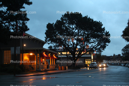 US Highway 1, PCH, Point Reyes Station, Marin County, town