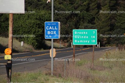 Yolo County Call Box, YL-16, Highway 16