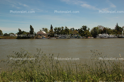 Sacramento River, docks, Courtland
