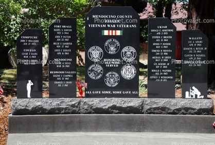 Mendocino County Fallen Vietnam War Veterans, Memorial