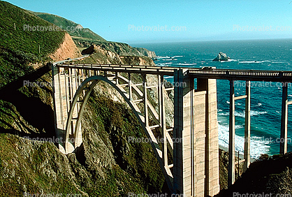 Bixby Bridge in Big Sur, California, Pacific Coast Highway-1, Big Sur