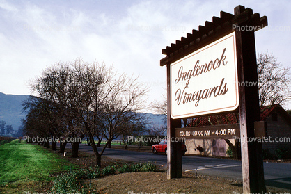 Sign, Signage, Inglenook Vineyards, Napa Valley