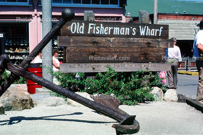 Old Fishermans Wharf Signage, Anchor, Monterey