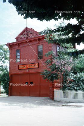 Columbia Engine Company, garage doors, Tuolumne County, July 1974