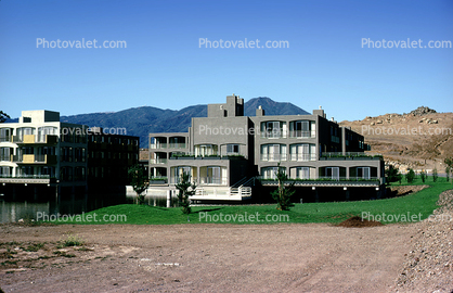 Mill Valley Buildings, lawn, 1960s