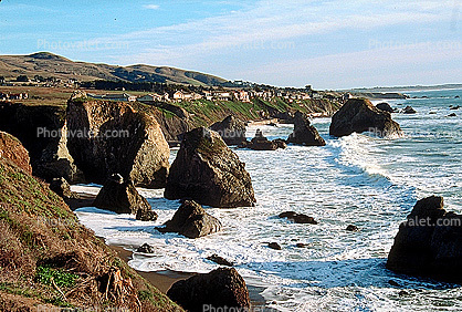 rock Mounds, north of Bodega Bay, Pacific Ocean, Sonoma Coast