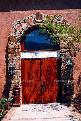 door, arch, stone, wood, window, Napa Valley