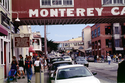 Cannery Row, Monterey, Cars, Crowds