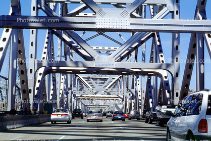 Carquinez Bridge, cars, automobiles, vehicles, Interstate Highway I-80