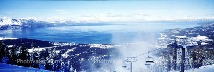 Heavenly Valley, ski lifts, South Lake Tahoe, Panorama