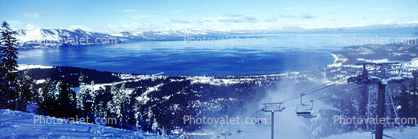 Heavenly Valley, ski lifts, South Lake Tahoe, Panorama
