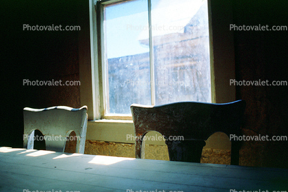 chairs, window, Bodie Ghost Town