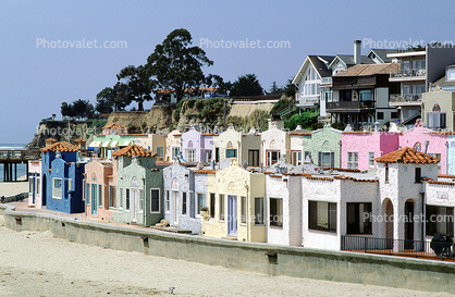 Beach, Rows of Houses