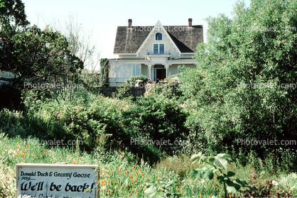 Sign at Jessica Fletcher House, Town of Mendocino
