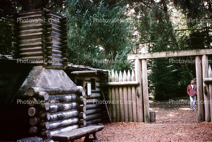 Log Cabin, Fort Clatsop National Memorial, Lewis and Clark Expedition