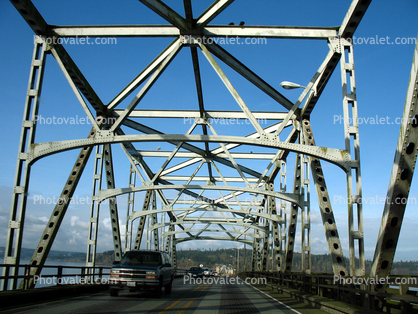 Hood Canal Bridge, William A. Bugge Bridge, floating pontoon bridge, State Route 104, Washington