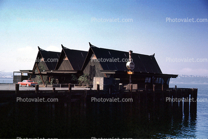 The Polynesia, Seattle, Tiki Room, Restaurant, Pier 51, Buildings, Puget Sound, August 1970