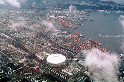 Kingdome, King Dome, Port of Seattle, buildings, November 1985
