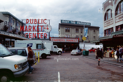 Public Market Center, clock, Farmers Market