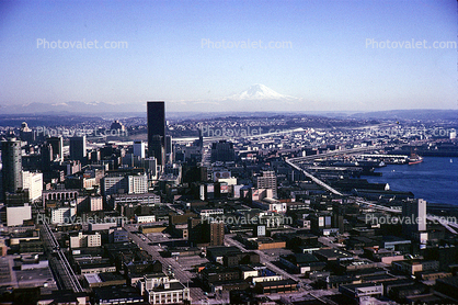 skyline, buildings, downtown, Seattle