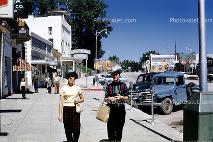 Main Street, Jeep Pickup Truck, Cars, vehicles, automobiles, Buffalo, 1950s
