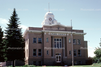 Courthouse, Park County, Clock Tower, Government Building, June 1977, 1970s