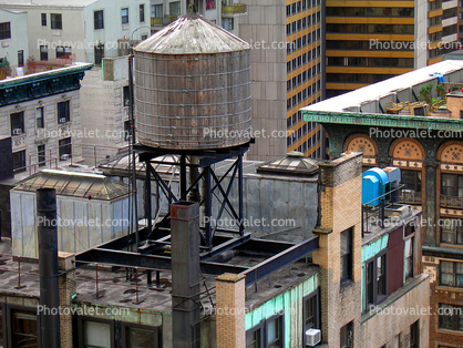 Water Tank, roof, rooftop, chimney, Manhattan