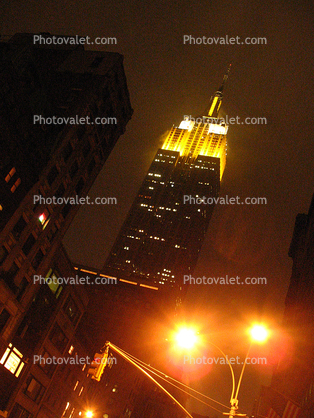 Empire State Building at night, New York City, Manhattan