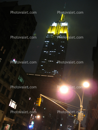 Empire State Building in the night, New York City, Manhattan