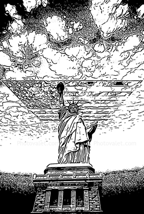 Statue of Liberty sketch, drawing