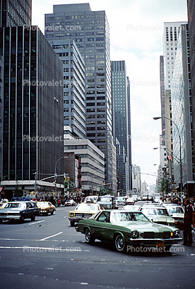 Highrise, Buildings, Skyscraper, Tall, Cars, automobile, vehicles, 1960s